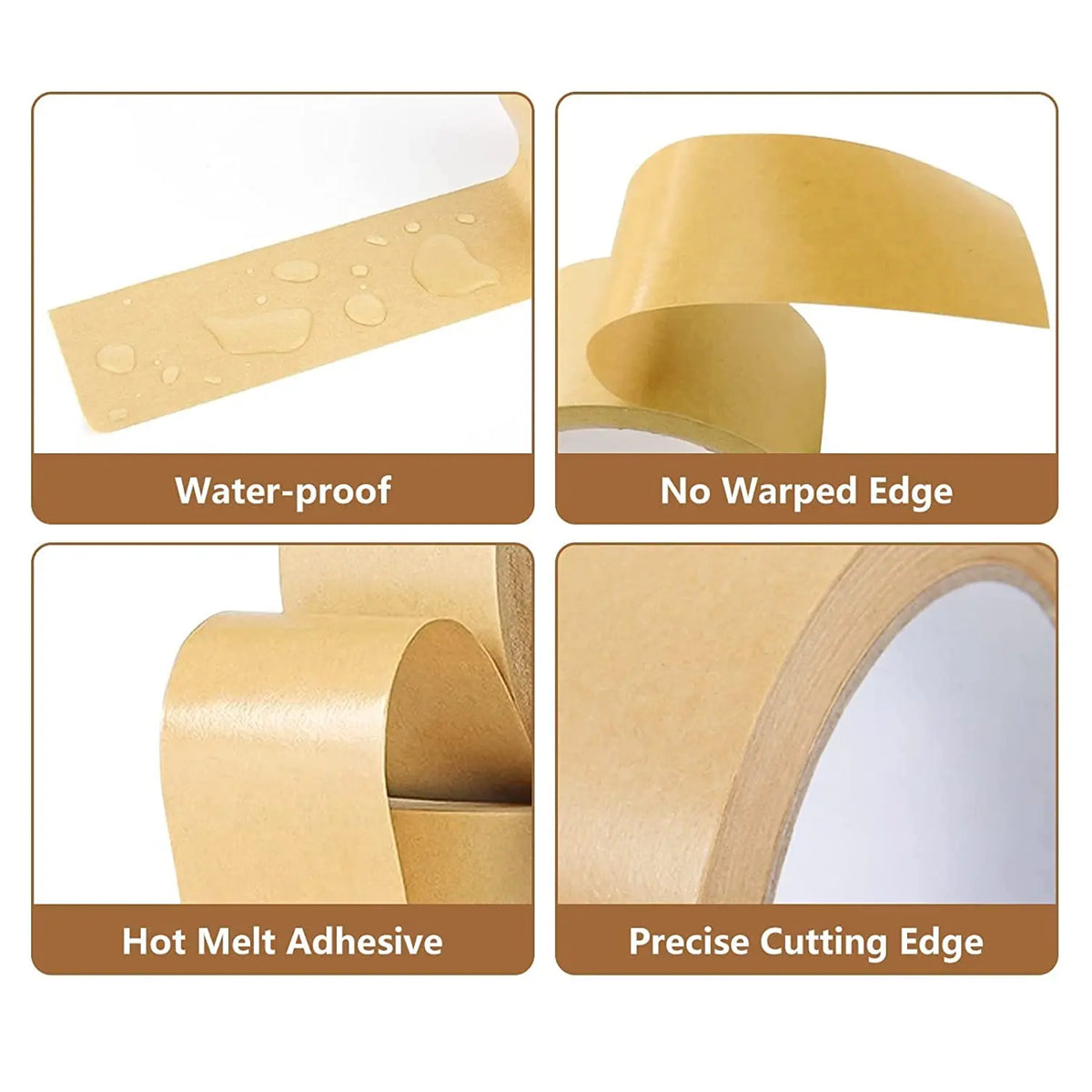 2" X55YD Brown Biodegradable Strong Adhesive Packing Tape