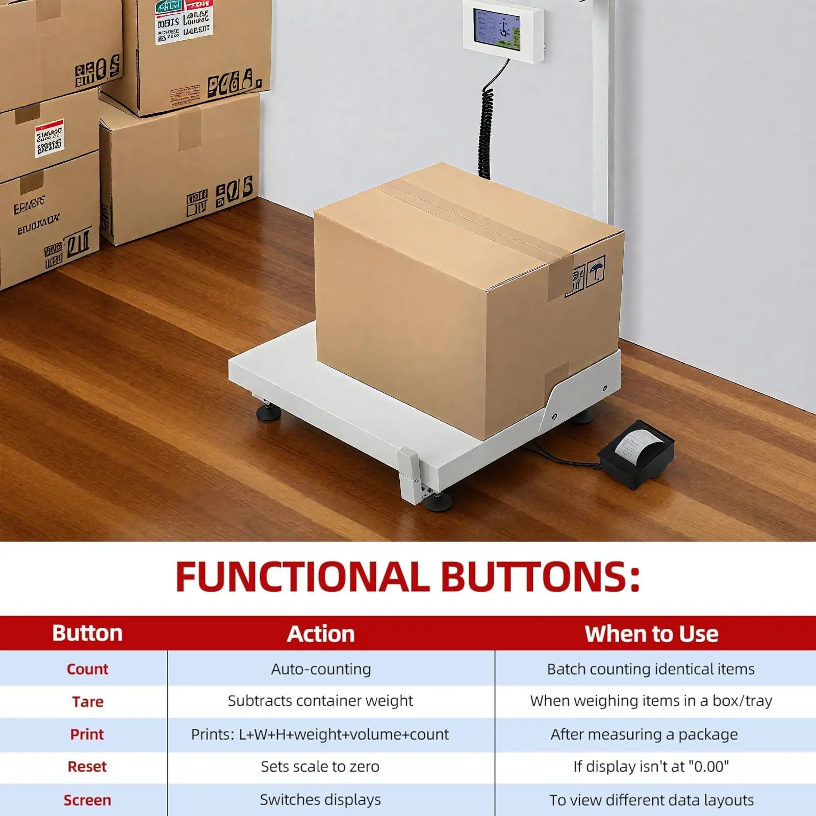 Auto Dimension & Weight Scale with LCD Display