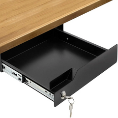 16-Inch Office Under-Desk Lockable Sliding Drawer