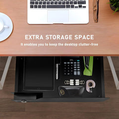 16-Inch Office Under-Desk Lockable Sliding Drawer