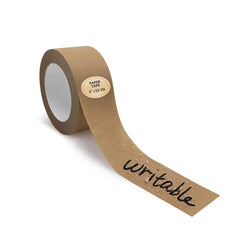 2" x 55YD Biodegradable Brown Writable Kraft Paper Tape