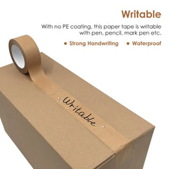 2" x 55YD Biodegradable Brown Writable Kraft Paper Tape