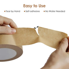 2" x 55YD Biodegradable Brown Writable Kraft Paper Tape