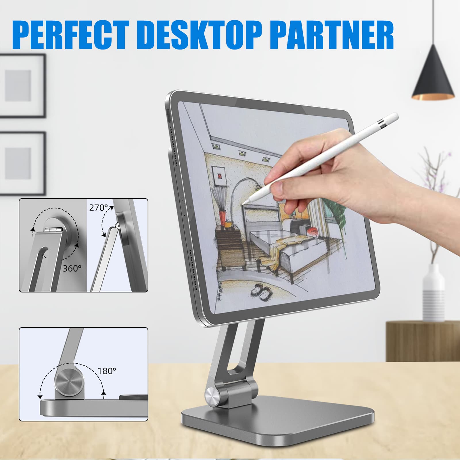 360° Adjustable And Foldable Magnetic Ipad Stand