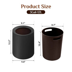 Round 3Gal Modern Open Top Trash Can with Inner Bucket-2 Pcs.