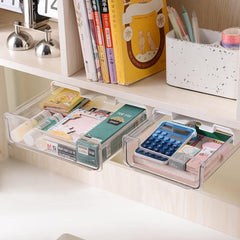 Slide-out Under Desk Storage Drawer-2Pcs