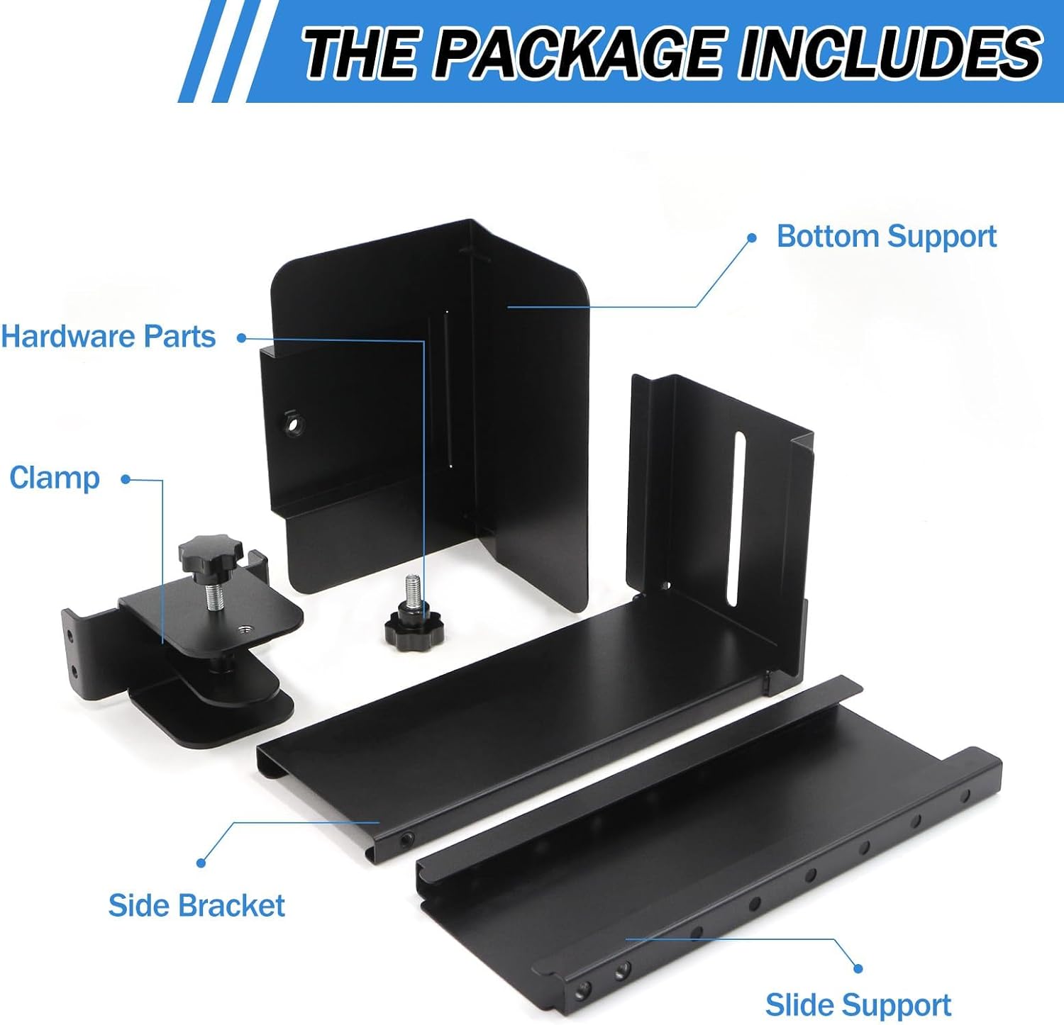 Adjustable Heavy Duty Under Desk Computer Clamp Mount