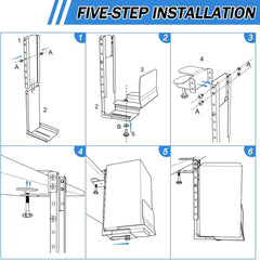 Adjustable Heavy Duty Under Desk Computer Clamp Mount