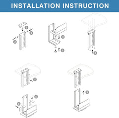Adjustable Heavy Duty Wall Mount PC Holder
