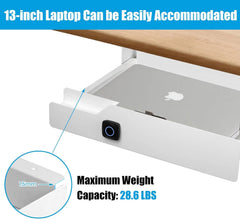 Biometric Locking Sliding Under Desk Drawer