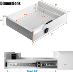 Biometric Locking Sliding Under Desk Drawer