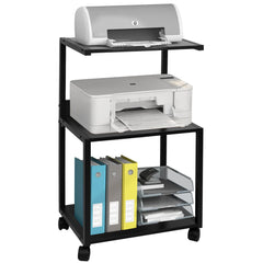 Black Rolling 3-Tier Printer Stand