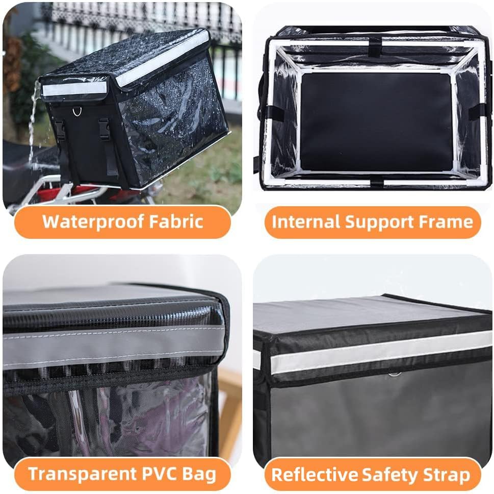 Commercial Insulated Bags For Food Delivery XXXL- 20.5" x 16.5" x 16.5", Waterproof & Foldable Catering Bag Food Deliveries