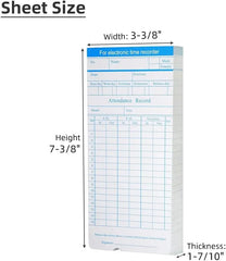 Double Sided Employee Monthly Time Card - 100 Pcs.