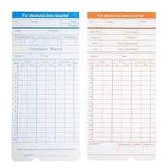 Double Sided Employee Monthly Time Card - 100 Pcs.