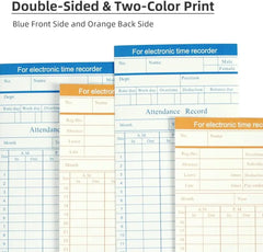Double Sided Employee Monthly Time Card - 100 Pcs.
