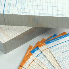 Double Sided Employee Monthly Time Card - 100 Pcs.