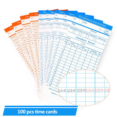 Employee Time Clock Cards- 100 Pcs. - Ciao Stilista #