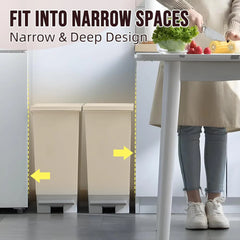 Large Trash Can With Lid and Foot Pedal