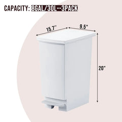 Large Trash Can With Lid and Foot Pedal