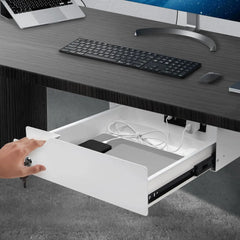 Multi-Function Under Desk Lockable Drawer with Charging Station