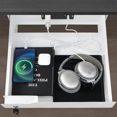 Multi-Function Under Desk Lockable Drawer with Charging Station