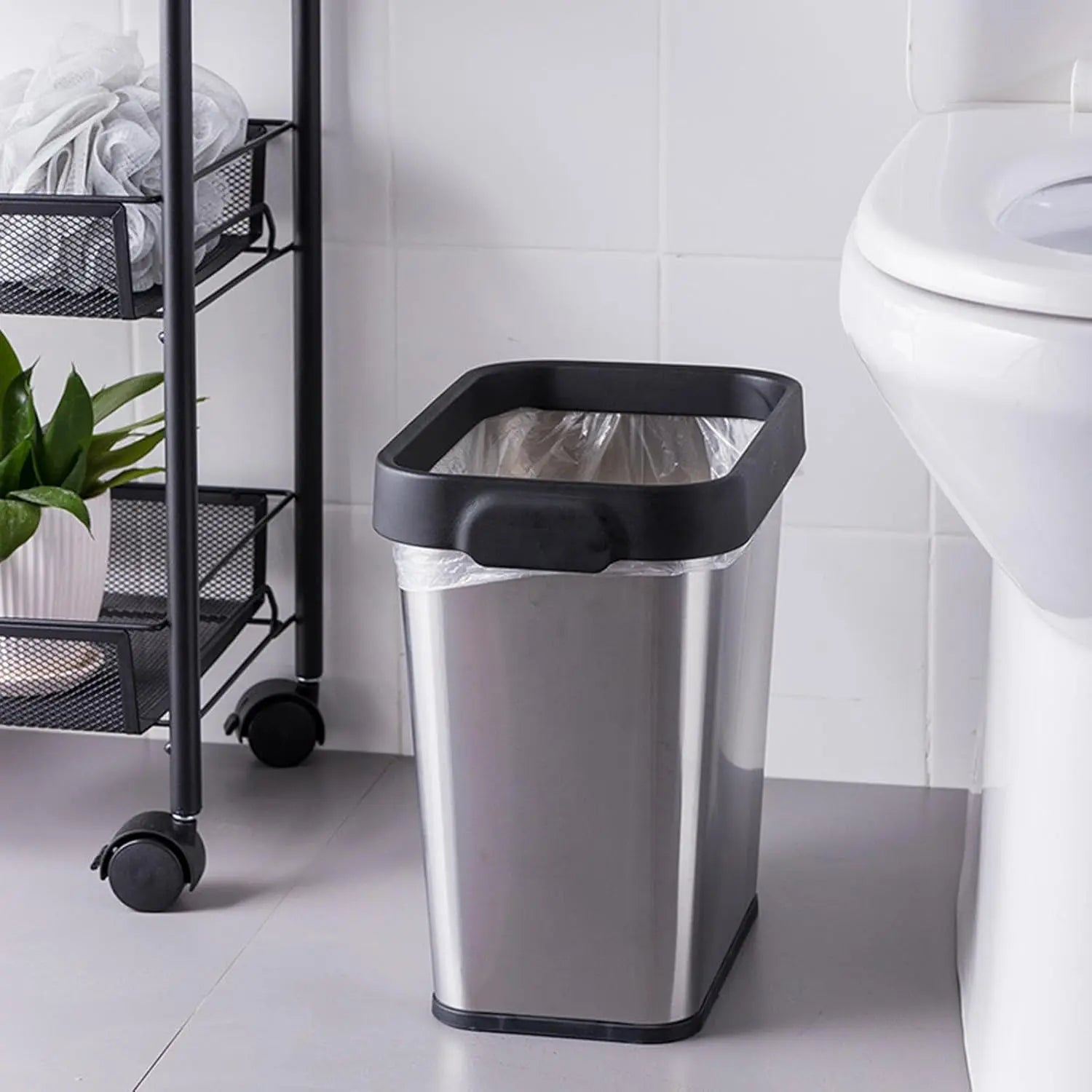 Multi-packs Rectangular Stainless Steel Open Top Trash Can