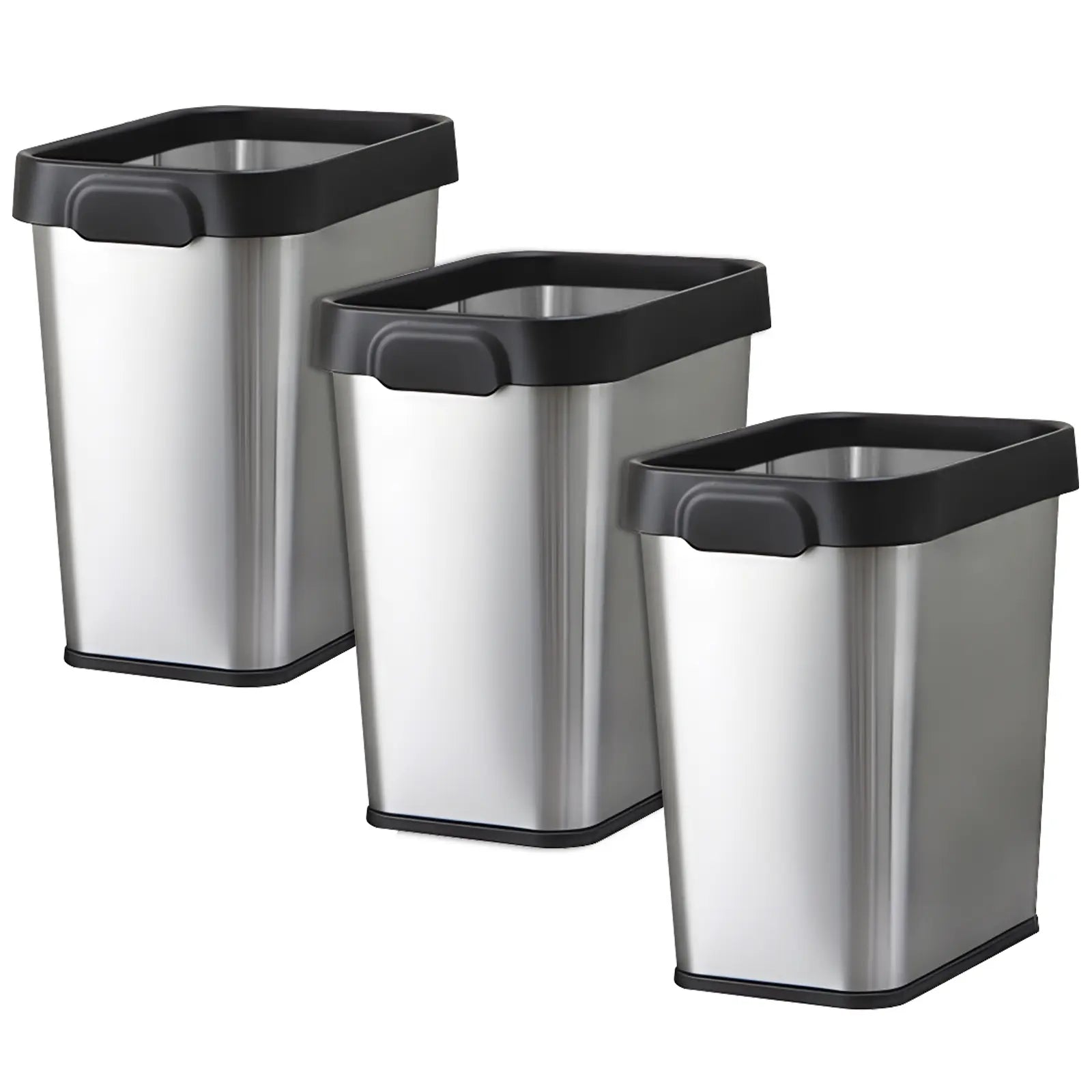 Multi-packs Rectangular Stainless Steel Trash Can - Ciao Stilista #