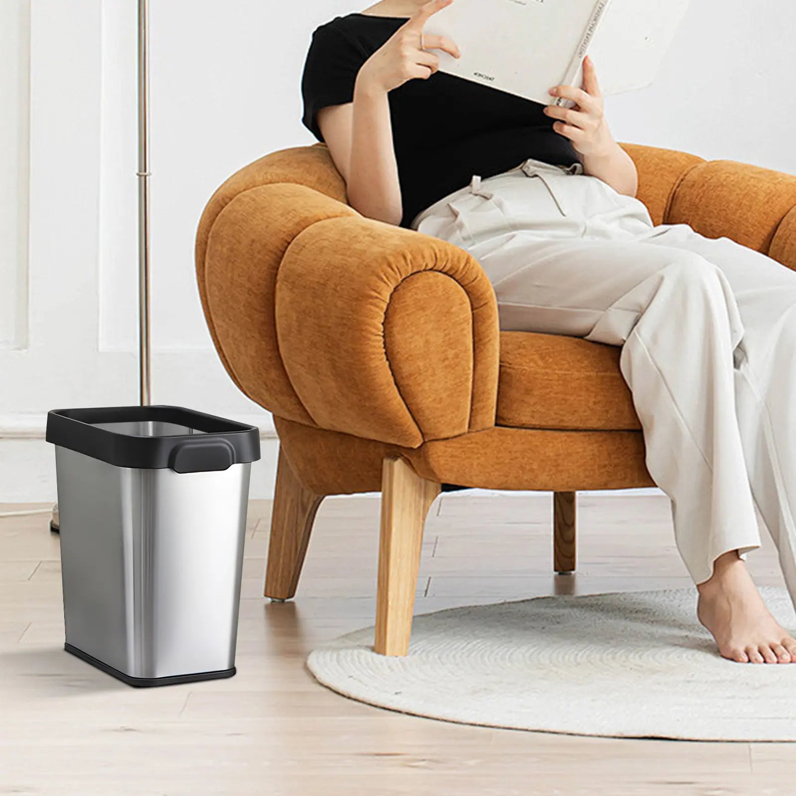 Multi-packs Rectangular Stainless Steel Trash Can - Ciao Stilista #