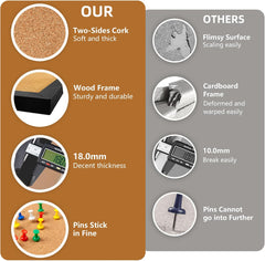 Office Wall-mount Cork Bulletins Board