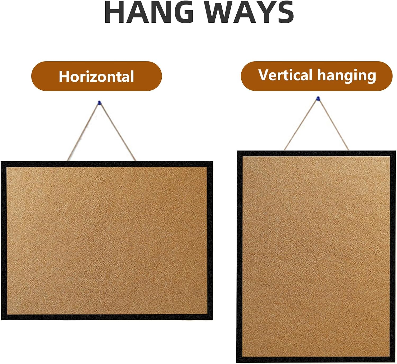 Office Wall-mount Cork Bulletins Board