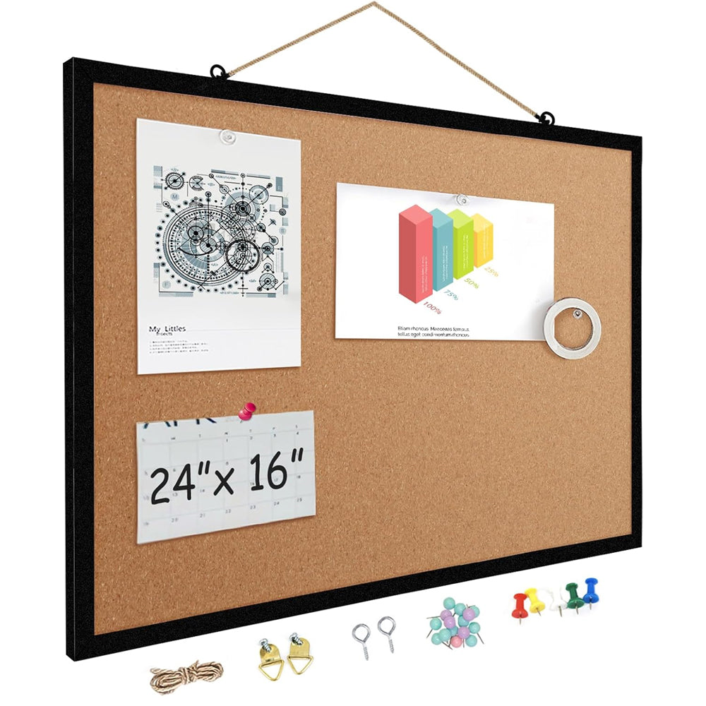 Office Wall-mount Cork Bulletins Board