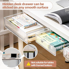 Slide-out under Desk Storage Drawer - 2 pcs