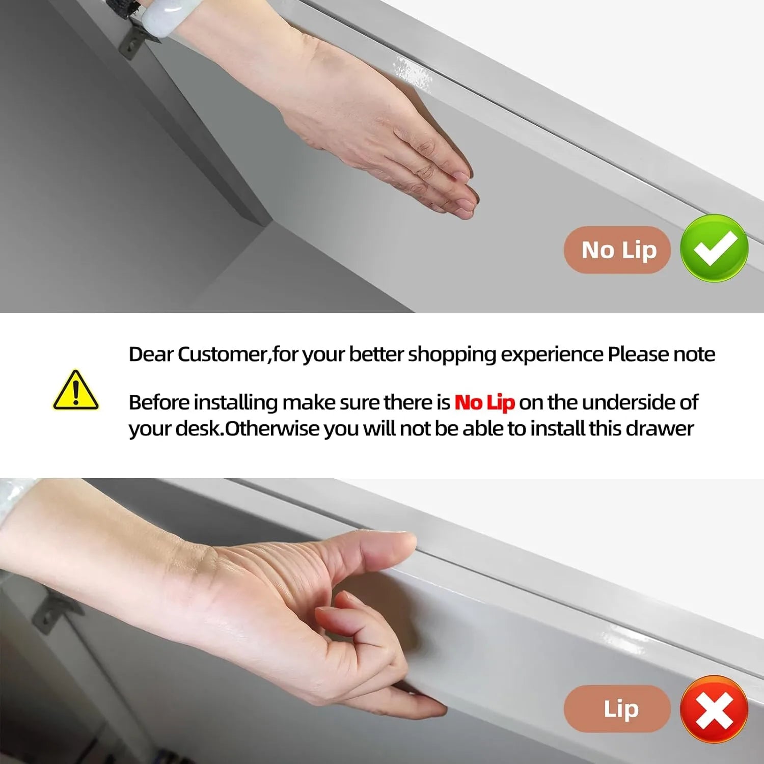 Slide-out under Desk Storage Drawer - 2 pcs