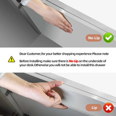 Slide-out under Desk Storage Drawer - 2 pcs