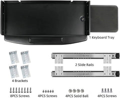 Under Desk Metal Keyboard Tray with Mouse Platform