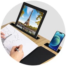 Versatile Portable Wooden Laptop Tray with Cushion