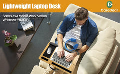 Versatile Portable Wooden Laptop Tray with Cushion